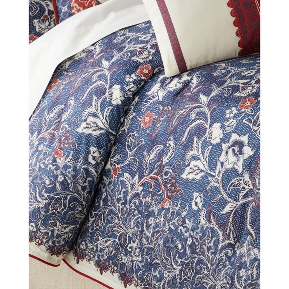 Ralph Lauren Home Mirabelle Full/Queen Duvet Cover in Indigo Blue, 92" W x 96" L - Picture 16 of 16